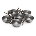 Black Orchid 6 piece compartment set, W26 x L28cm, Silver And Black