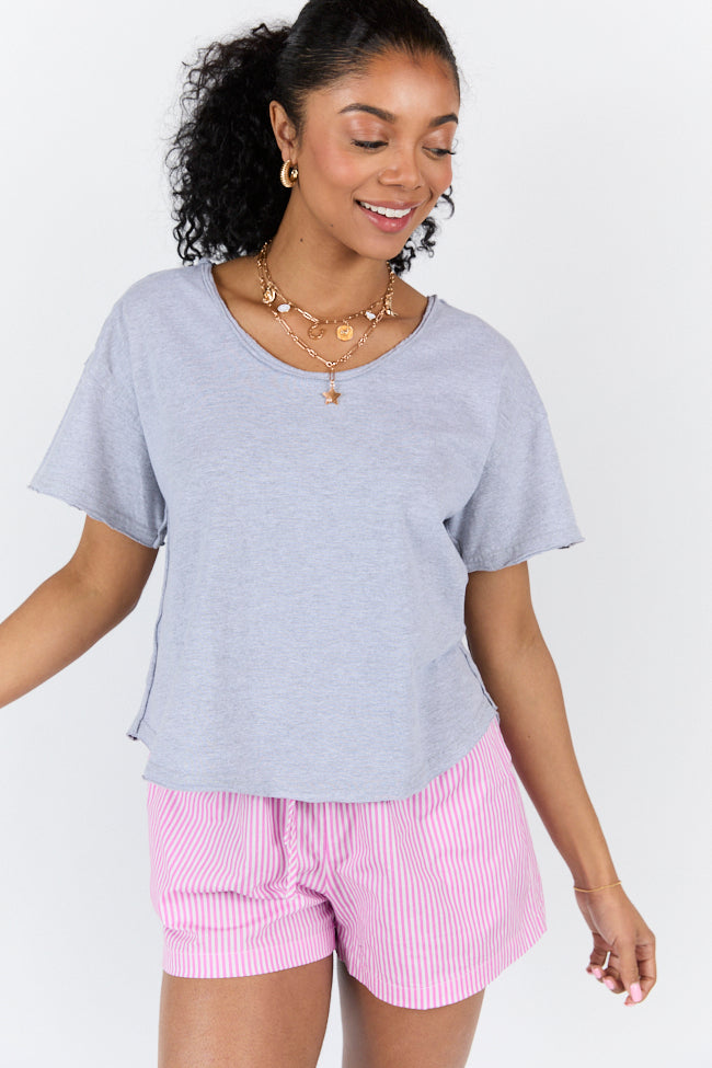 Firm Foundation Grey Scoop Neck Tee Special