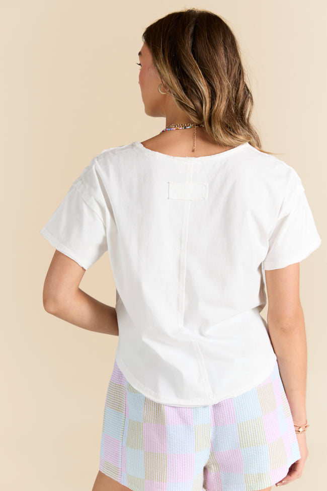 Firm Foundation Ivory Scoop Neck Tee SALE