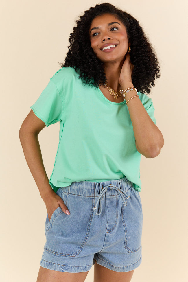 Firm Foundation Green Scoop Neck Tee FINAL Deal