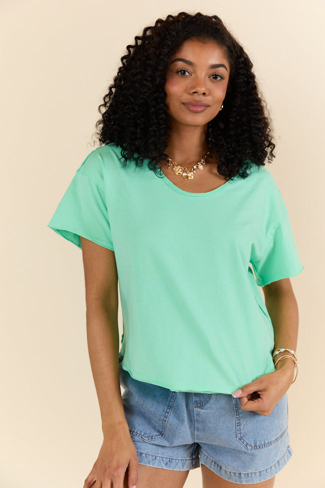 Firm Foundation Green Scoop Neck Tee FINAL Deal