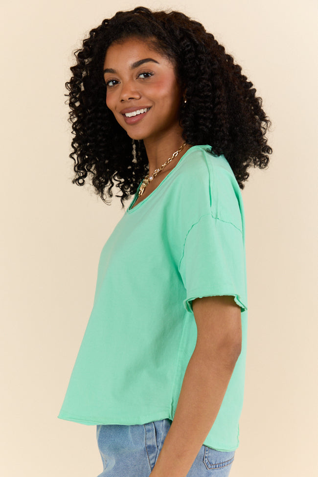 Firm Foundation Green Scoop Neck Tee FINAL Deal