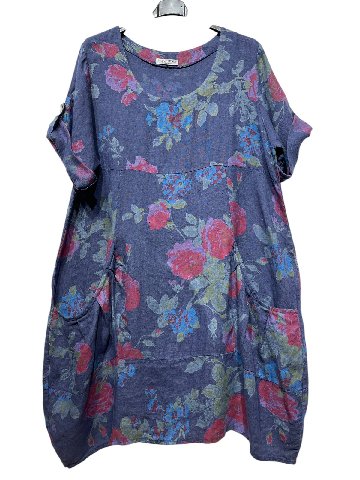0423 Linen Floral Dress