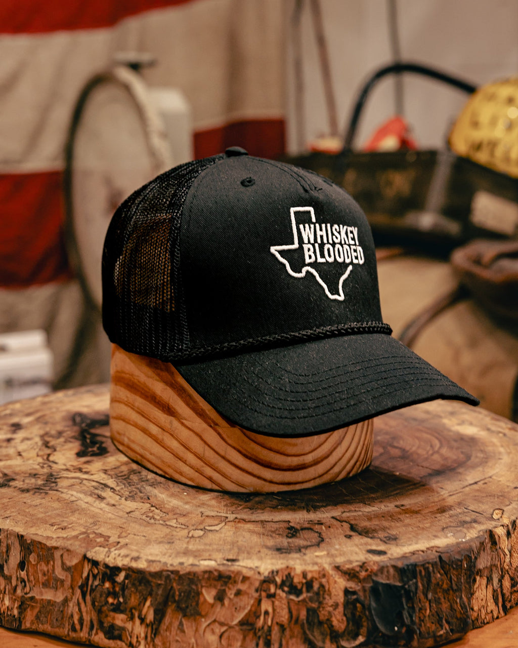 Embroidered Trucker Hat  | Texas Whiskey Blooded | Manready Mercantile