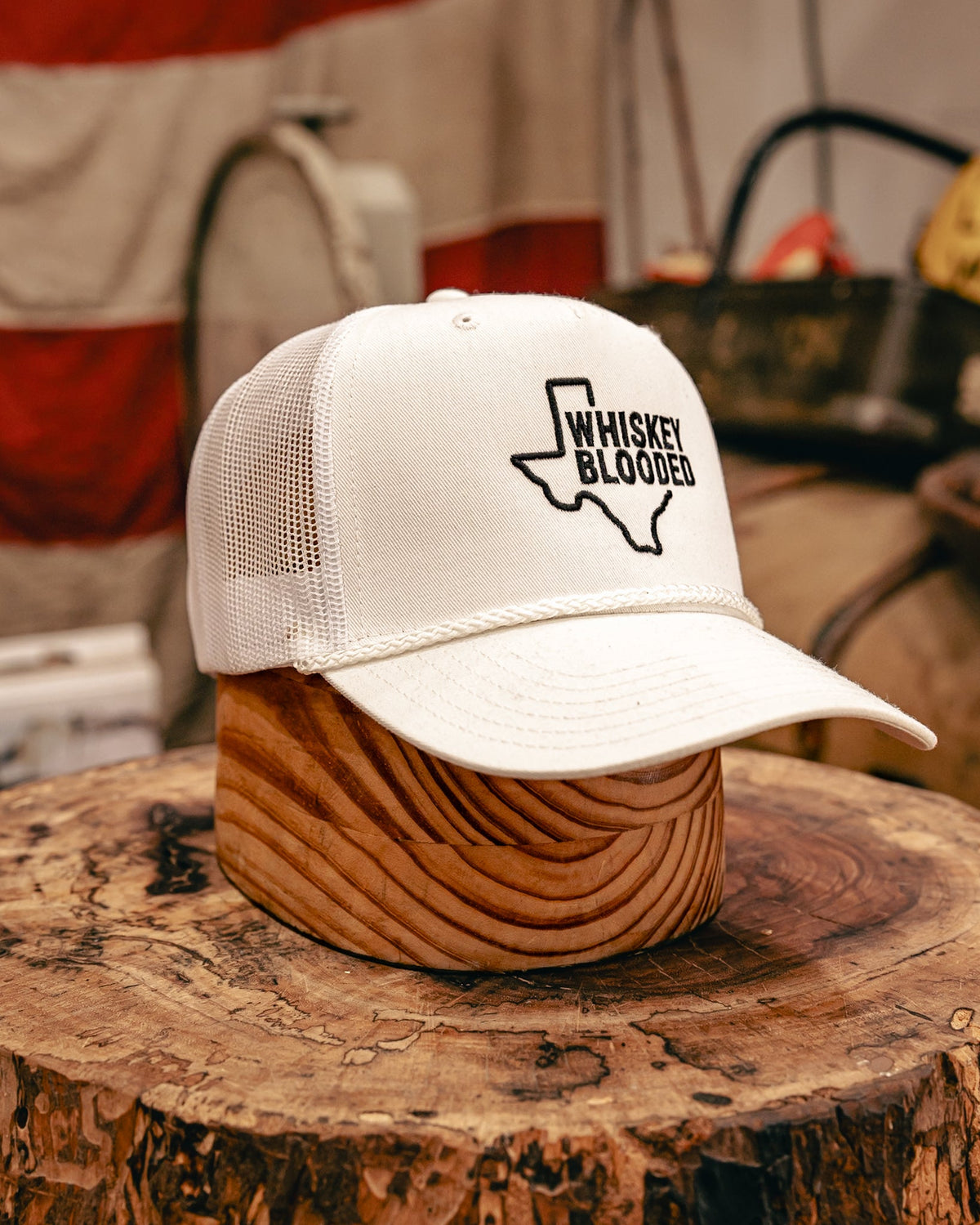 Embroidered Trucker Hat  | Texas Whiskey Blooded | Manready Mercantile