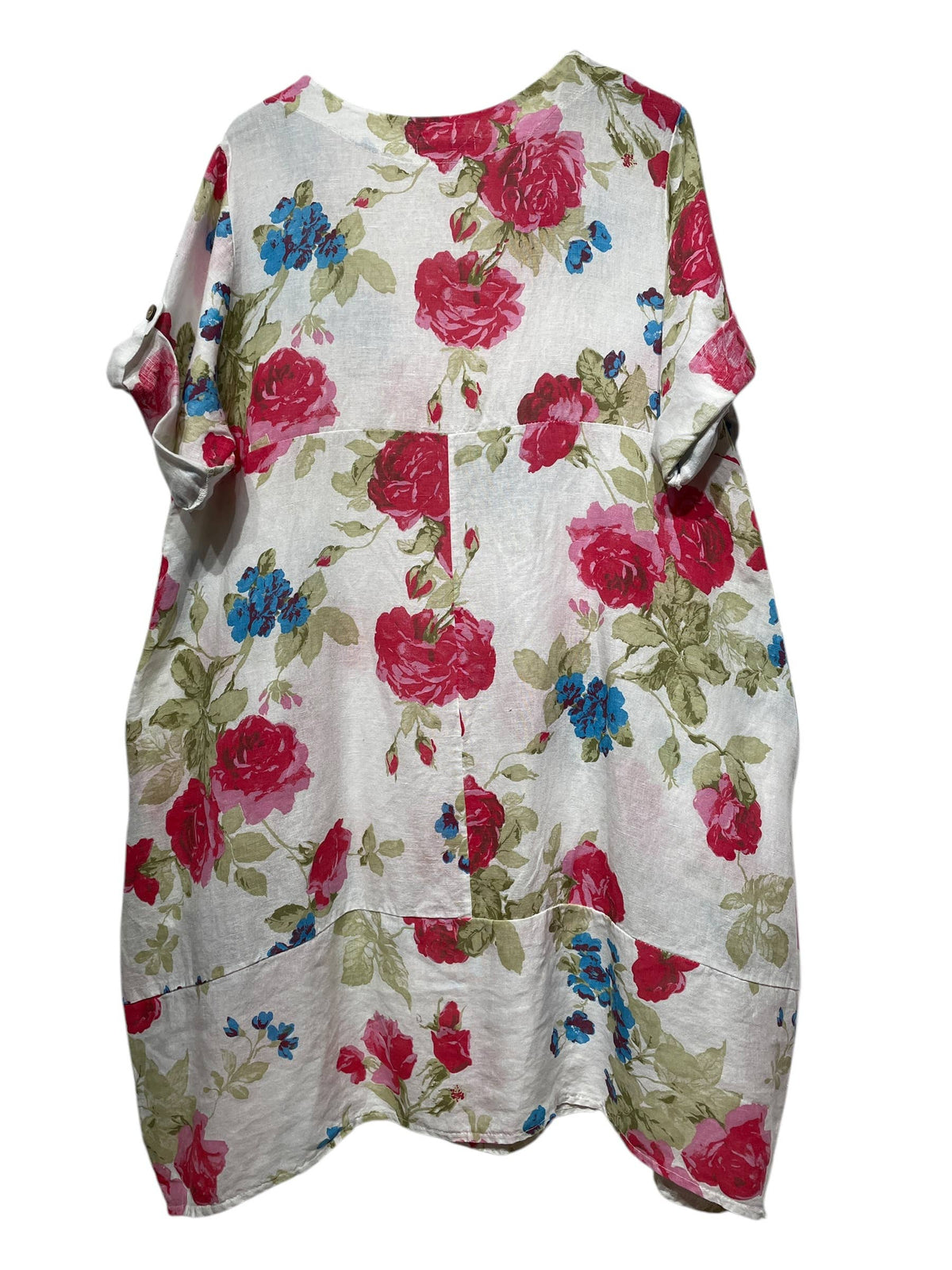 0423 Linen Floral Dress