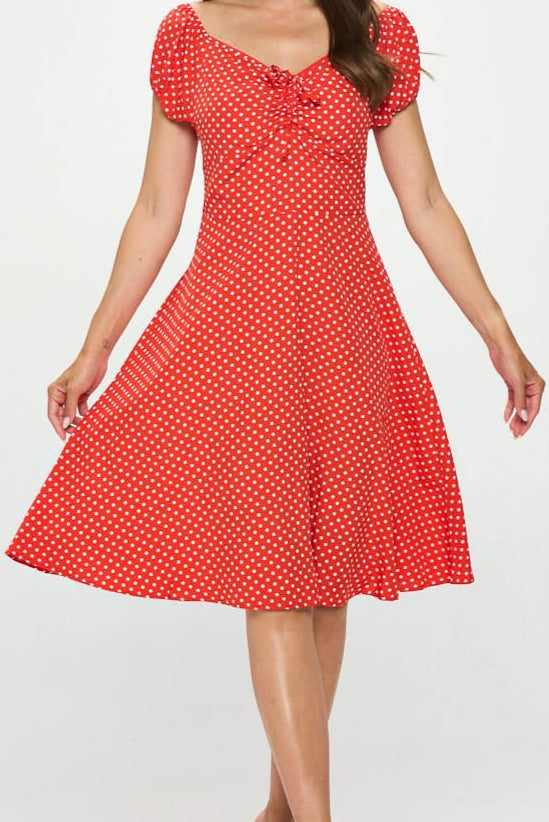 Polka Dot Print Dress