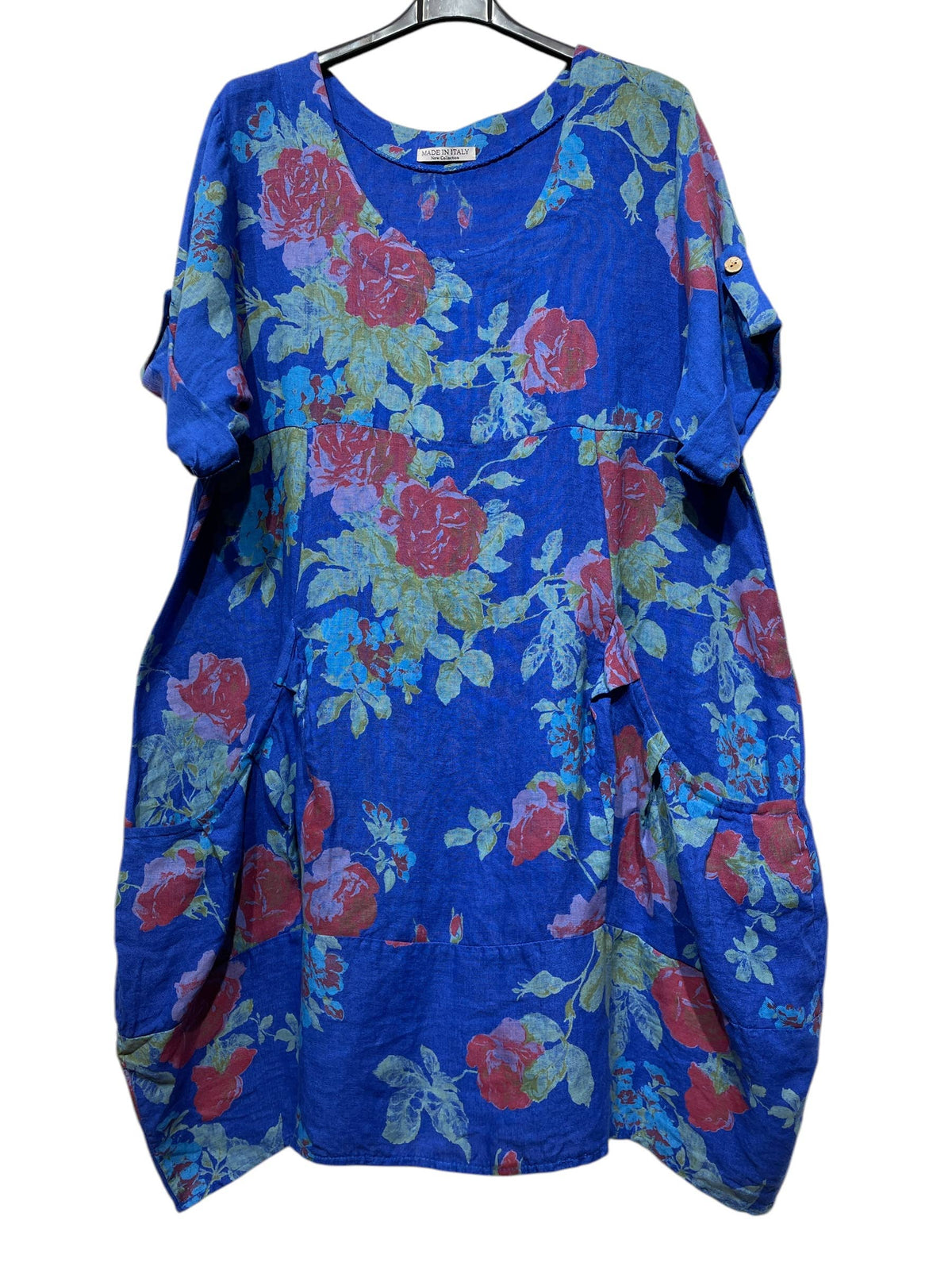 0423 Linen Floral Dress