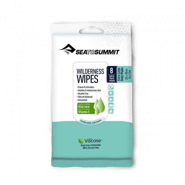 Trek And Travel Wilderness Bath Wipes - Xl - 8 Per Pack