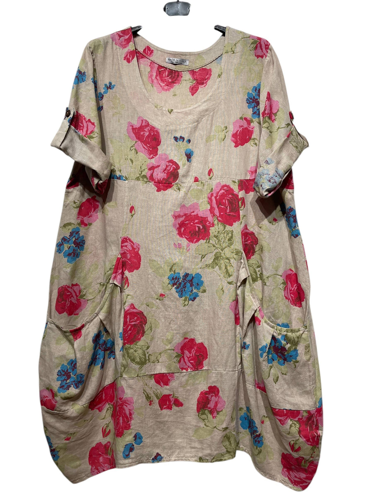 0423 Linen Floral Dress