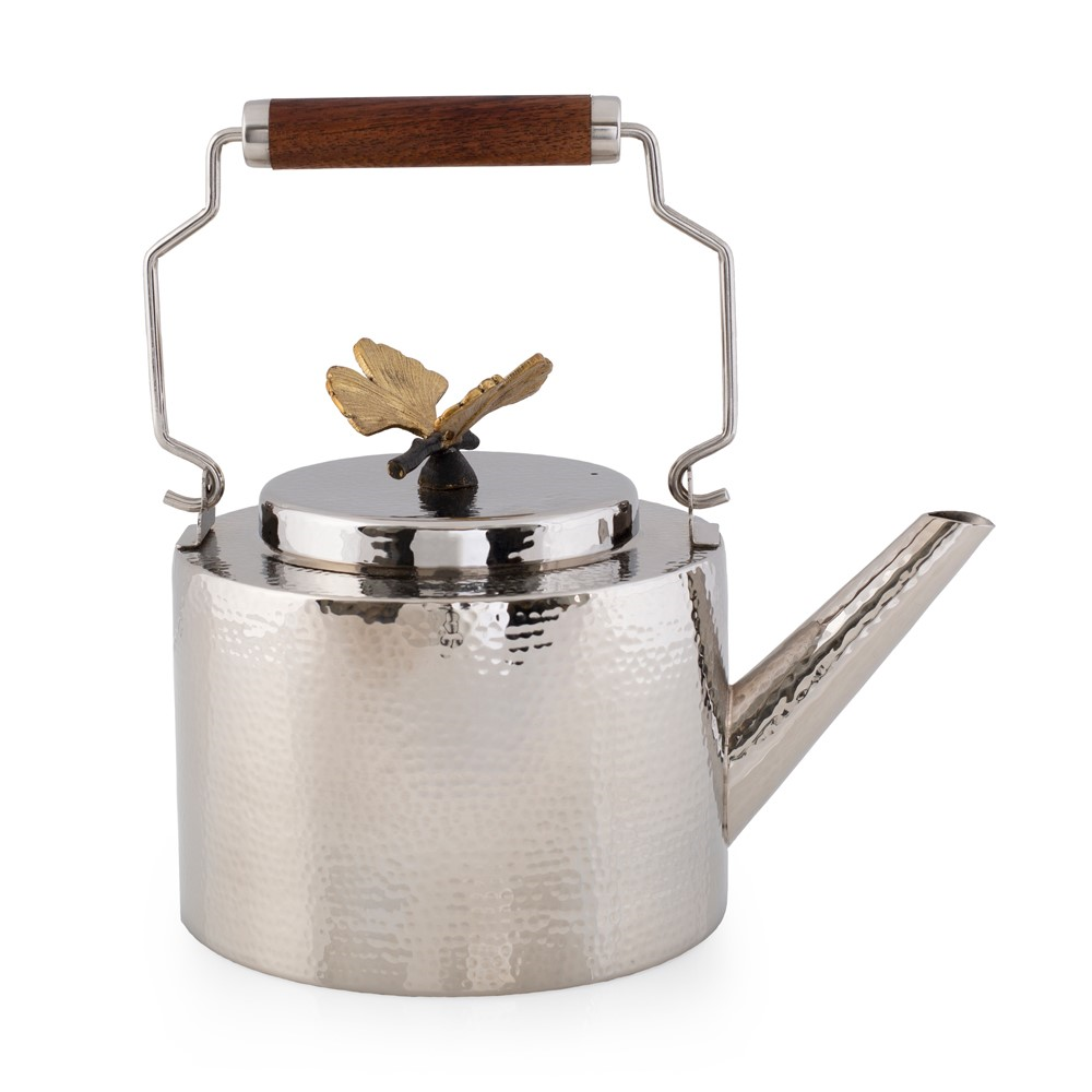 Butterfly Ginkgo Teapot, 1.5L, Gold, Silver & Brown