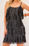 Studded Fringe Dress