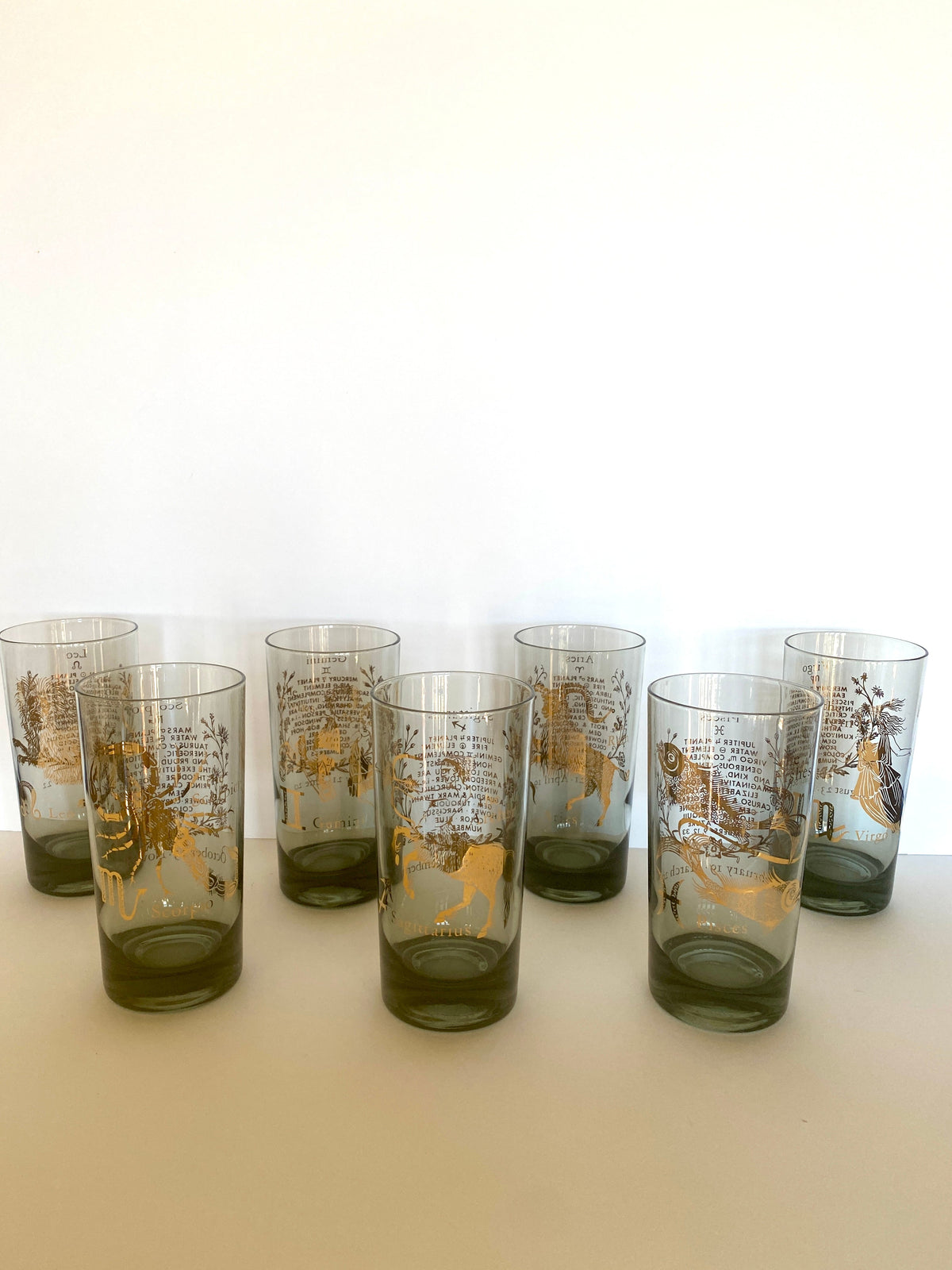 Mid Century Horoscope Astrology Sign Glasses