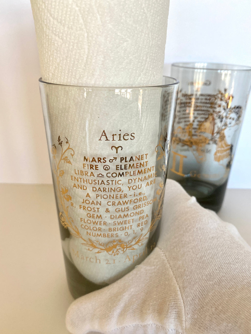 Mid Century Horoscope Astrology Sign Glasses