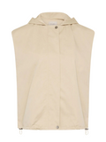 Cotton Sleeveless Parka in Champagne