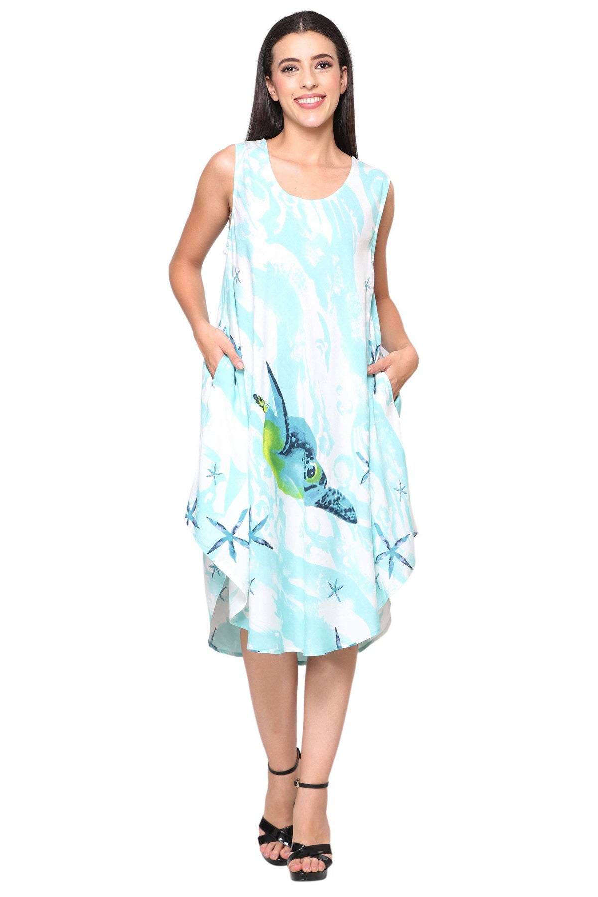 Turtle Print Resort Dress 422125l