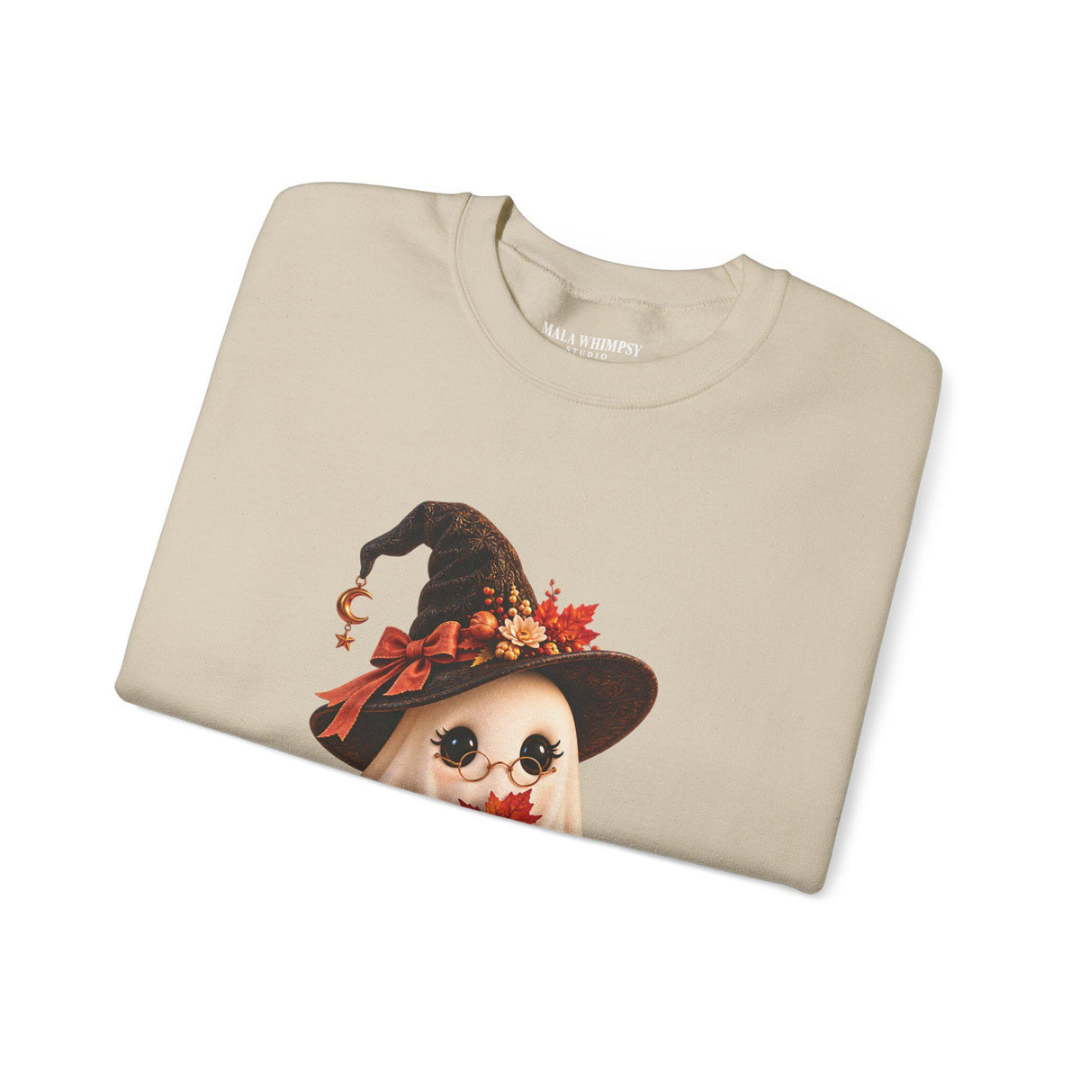 Witch Hat Ghost Shirt classic crewneck fit with ribbed knit collar and double-needle stitching