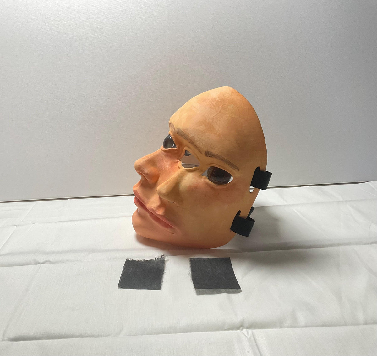 Still Life mask 3D printed in PLA filament for Halloween cosplay costume