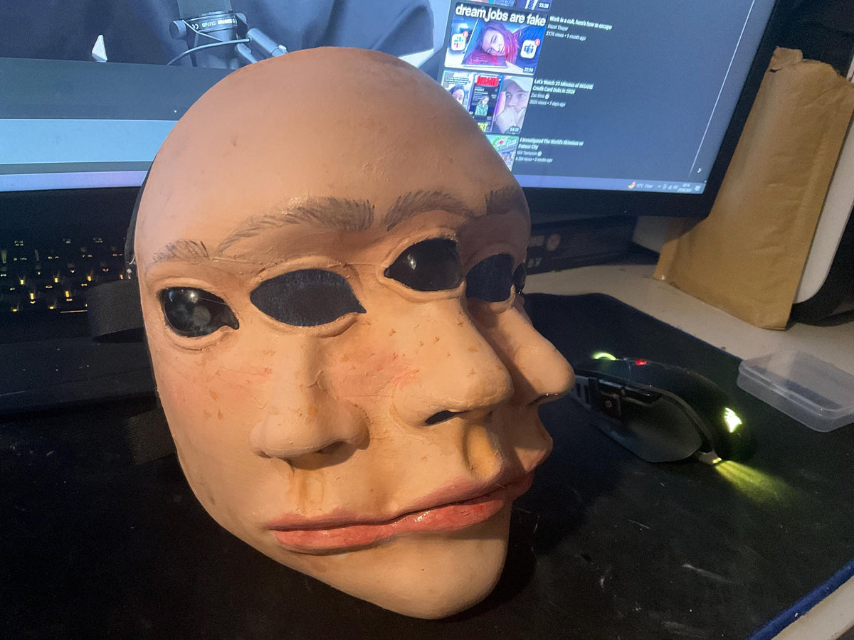Backrooms Still Life mask DIY or pre-painted cosplay accessory with velcro straps