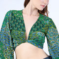 Handmade rayon bell sleeve top soft lightweight women's clothing