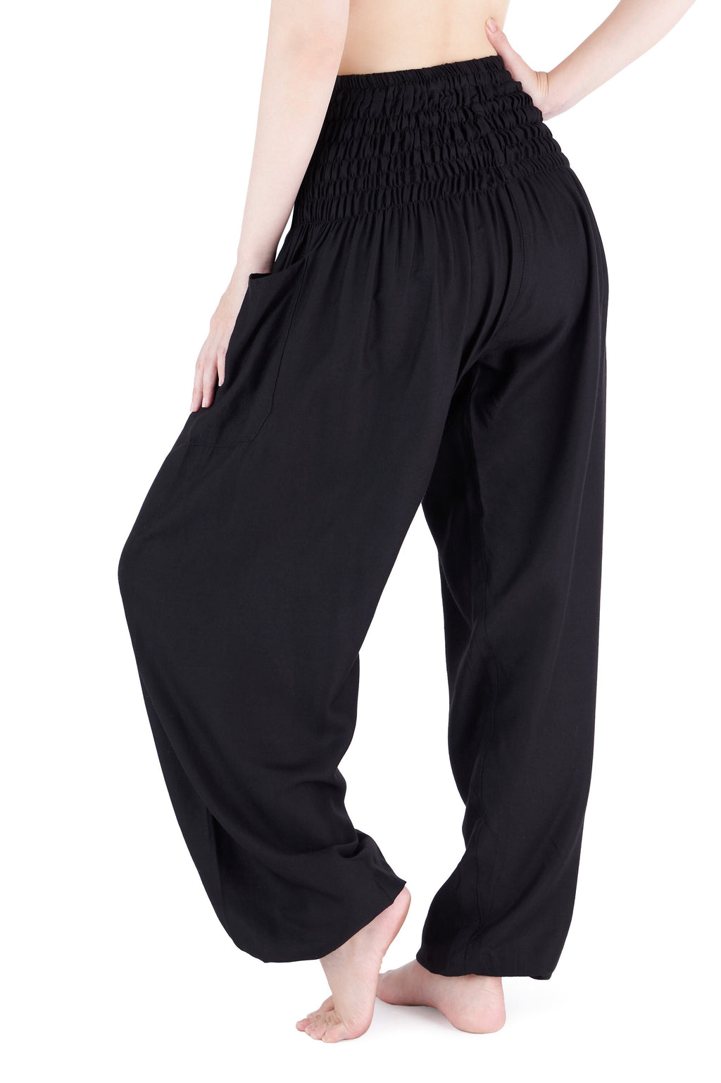 Plus size black balloon pants for Halloween and parties