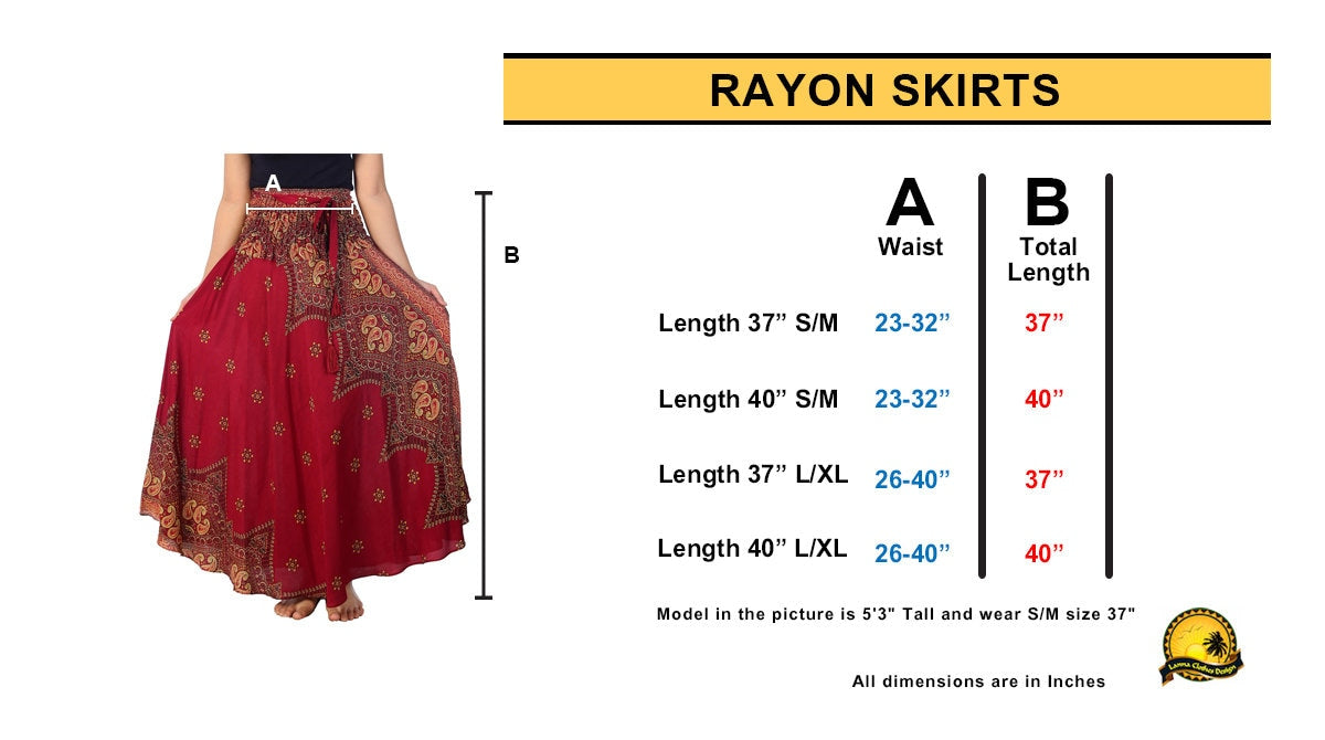Black boho chic skirt for casual or party wear