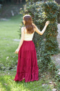 Plus size black maxi skirt handmade with high quality sewing methods