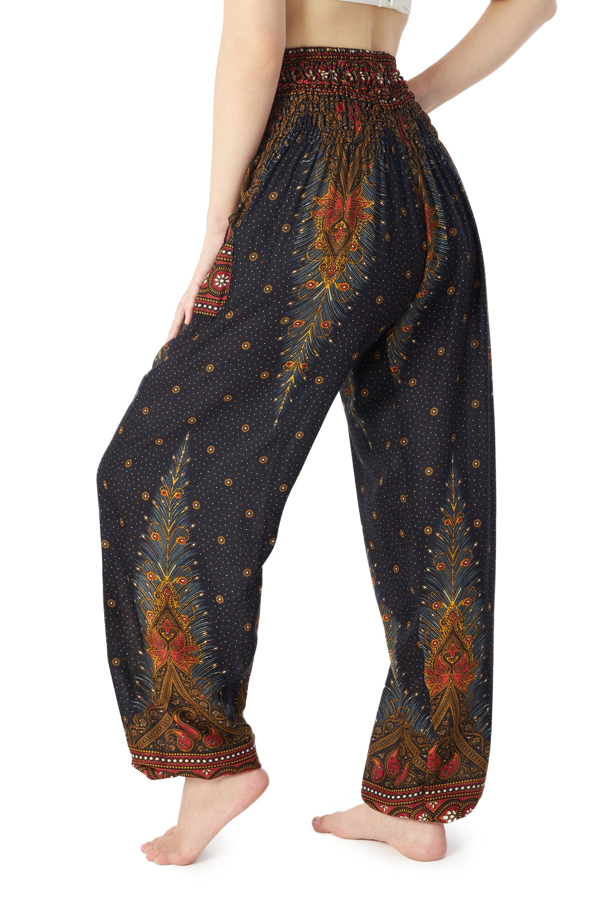 Plus size Thai lounge pants with adjustable waistband