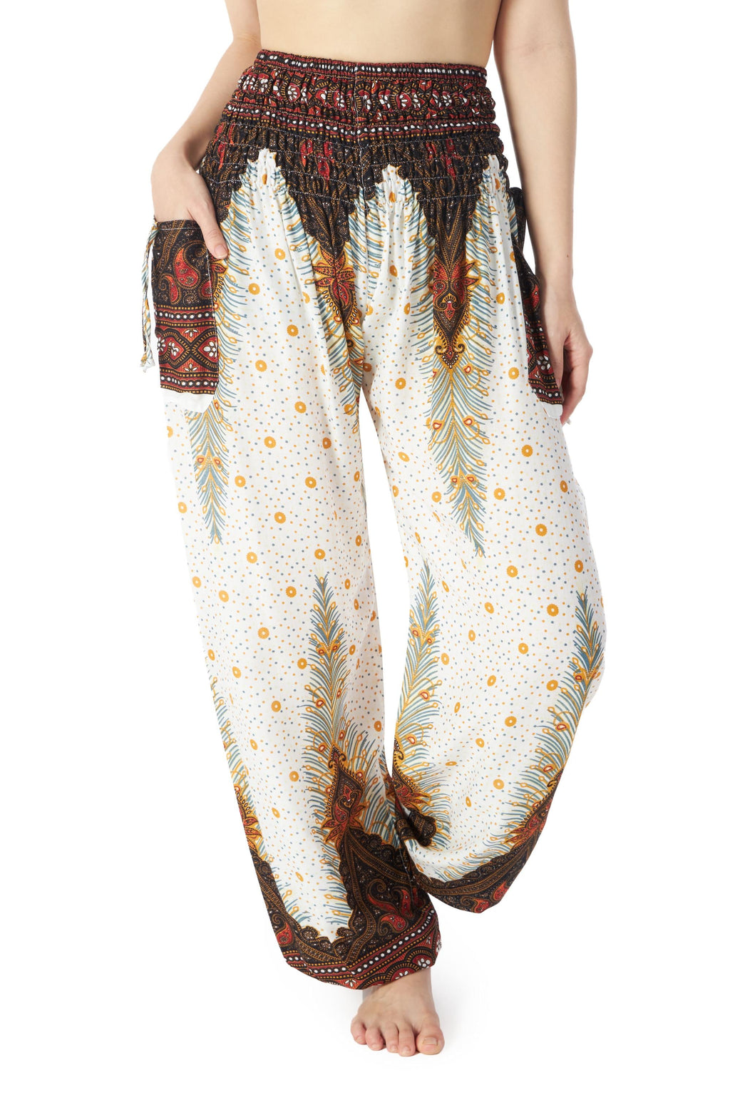 Black peacock harem pants for Halloween costume