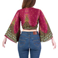 Lightweight rayon wrap top for summer and hot weather