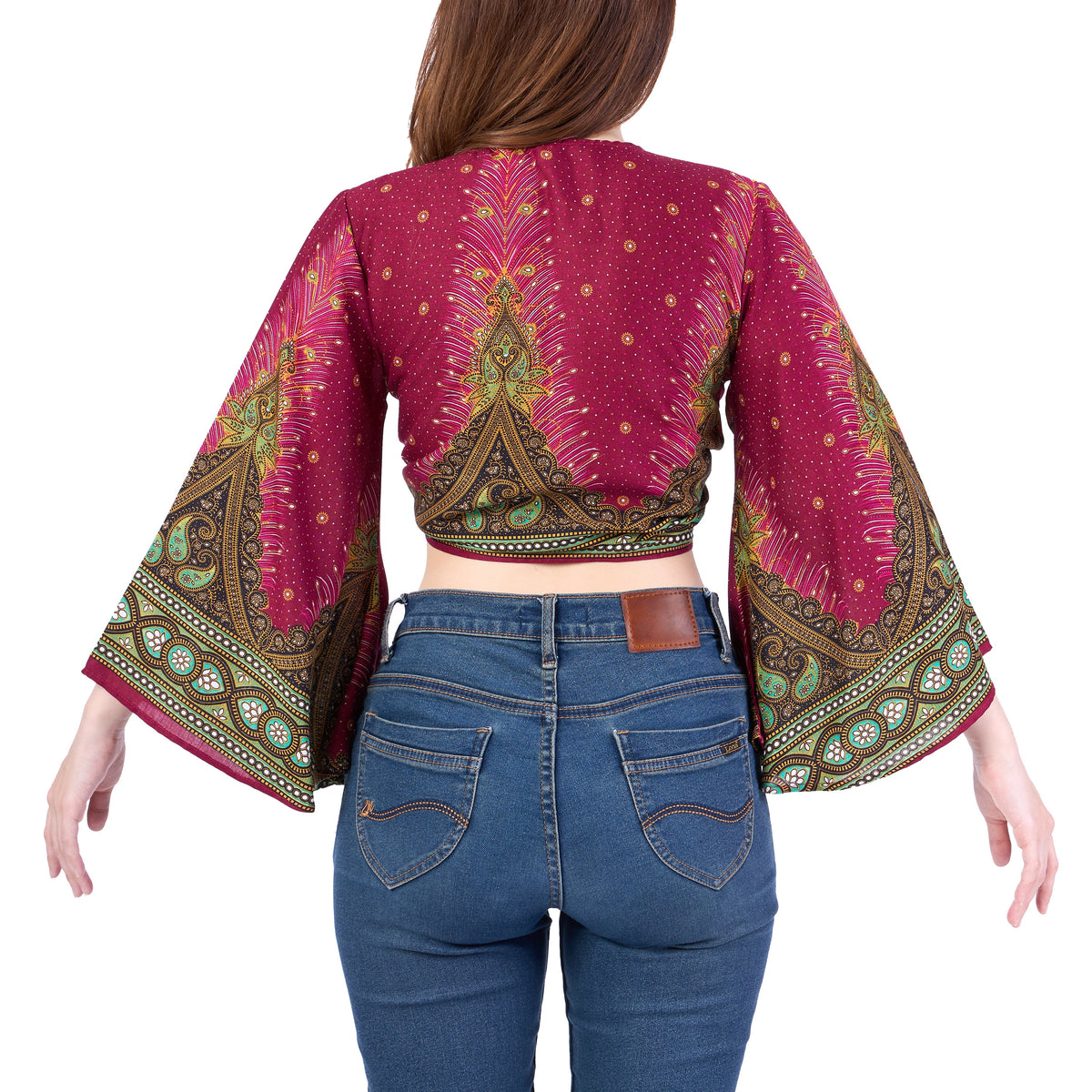 Lightweight rayon wrap top for summer and hot weather