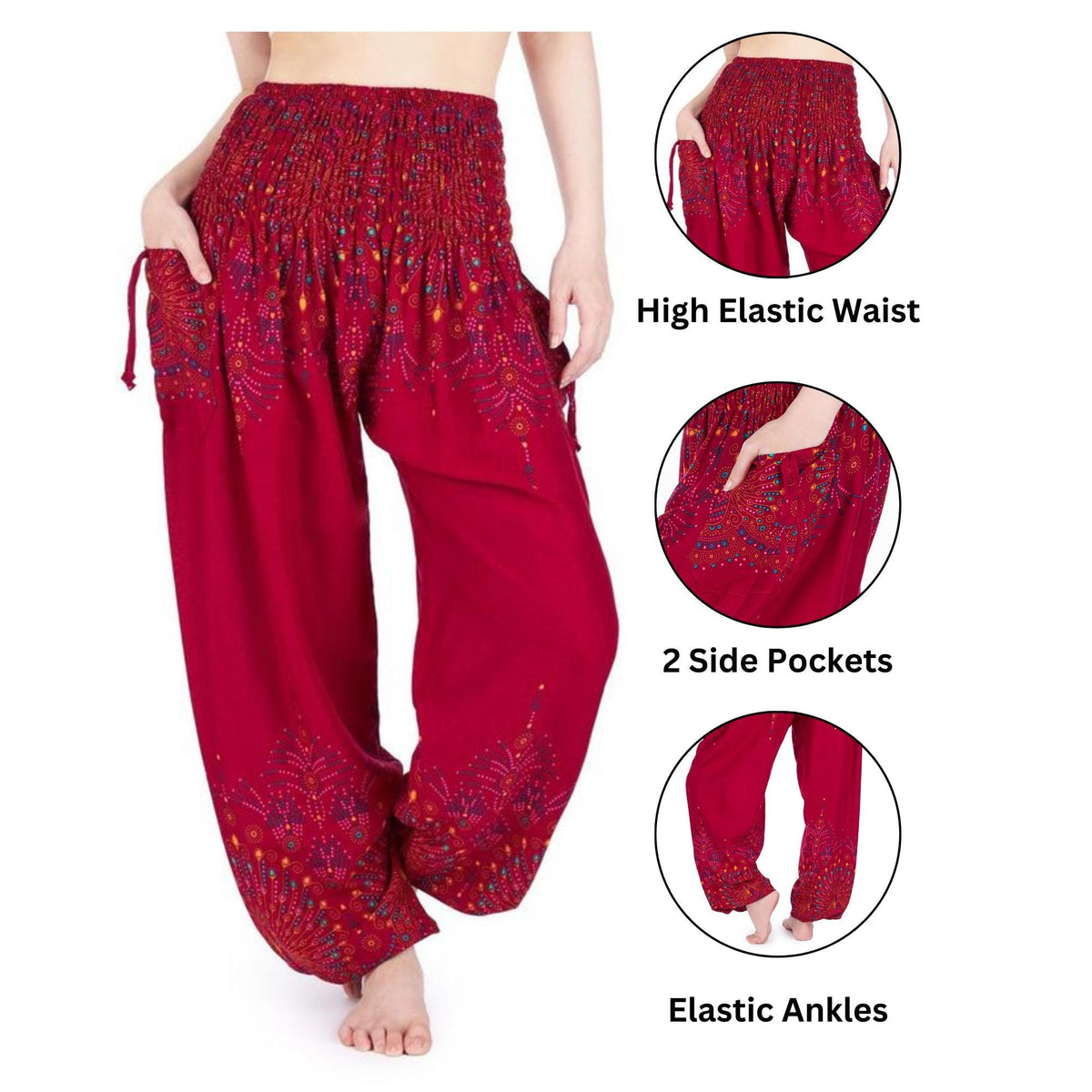 Adult belly dancing costume pants with adjustable waist and hips