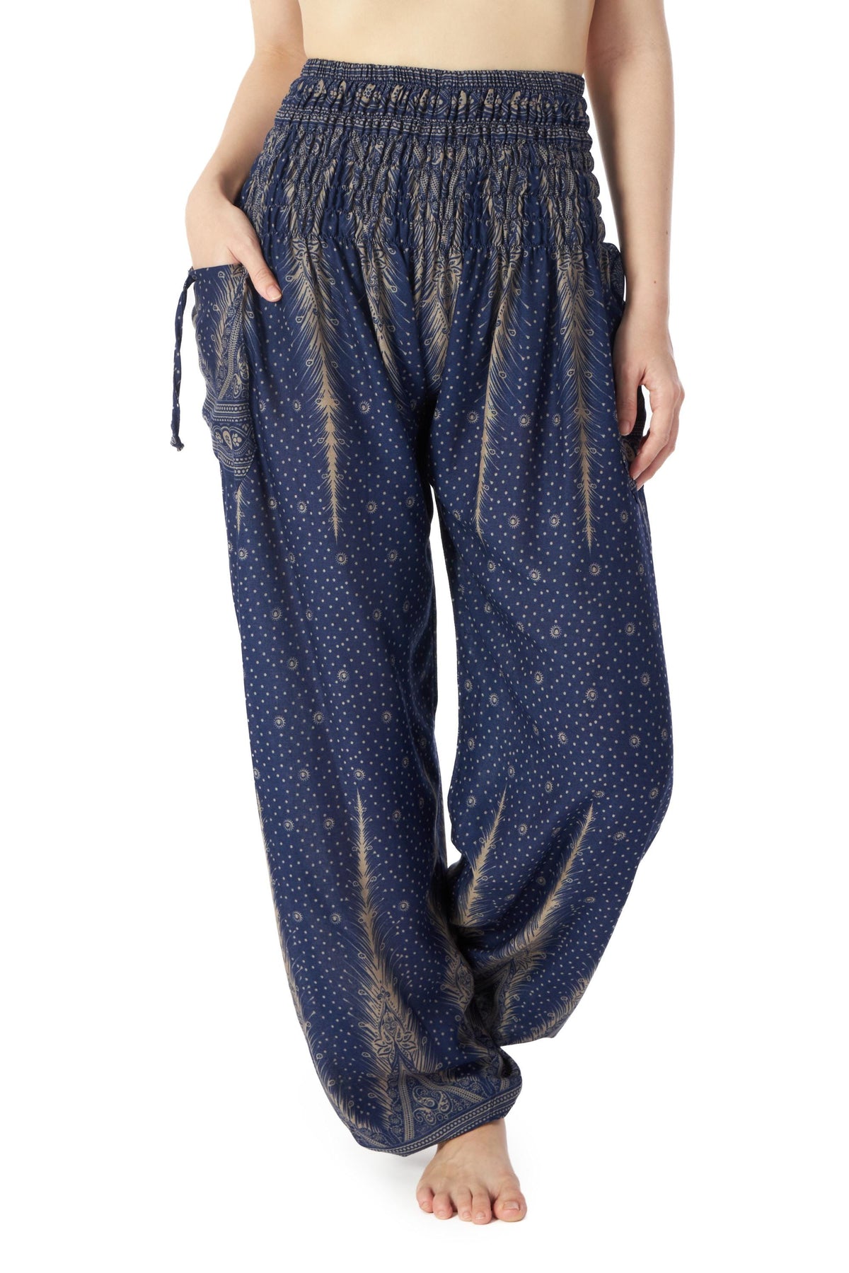 Bohemian fall clothing black harem trousers
