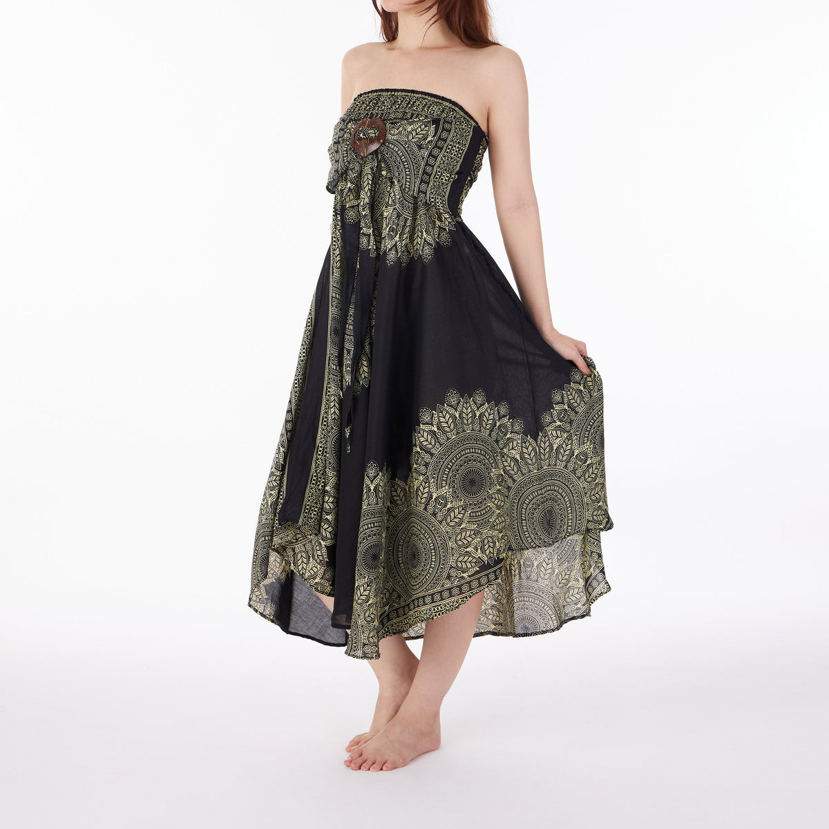 Witchy Halloween costume flowy maxi skirt for cosplay and festivals