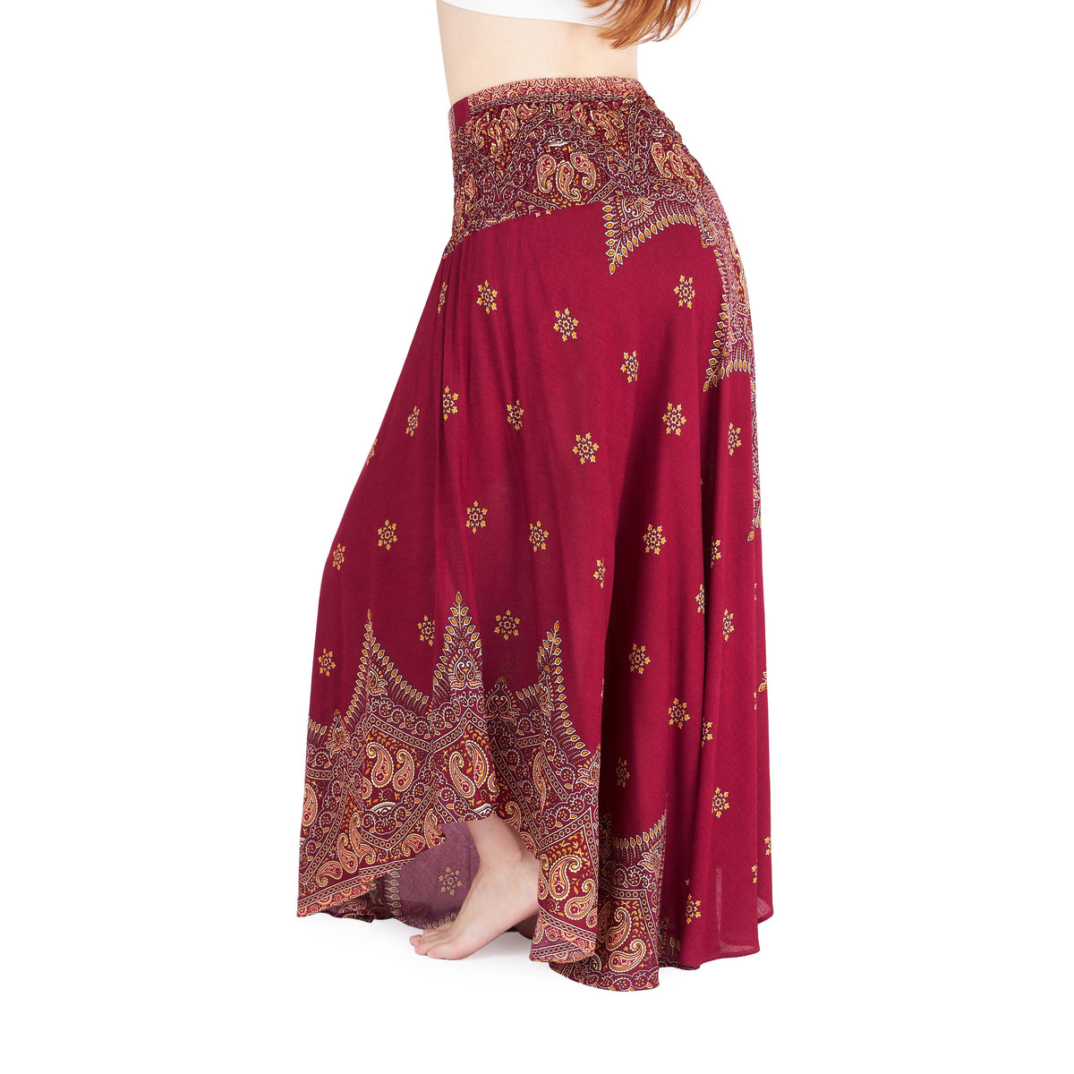 Multi-color bohemian skirt for women lightweight and durable rayon fabric