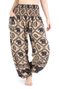 Flowy bohemian elephant pants for festival and travel wear