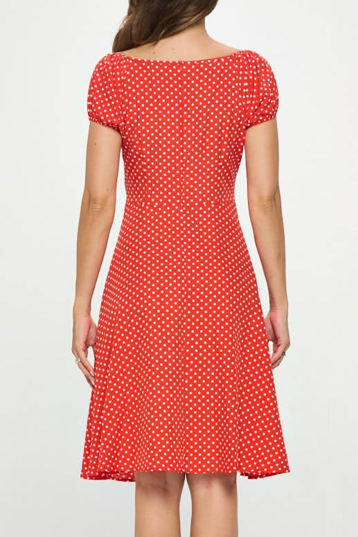 Polka Dot Print Dress