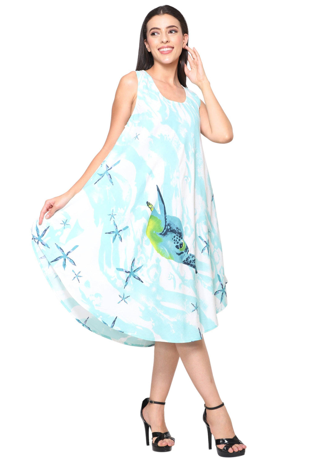 Turtle Print Resort Dress 422125l