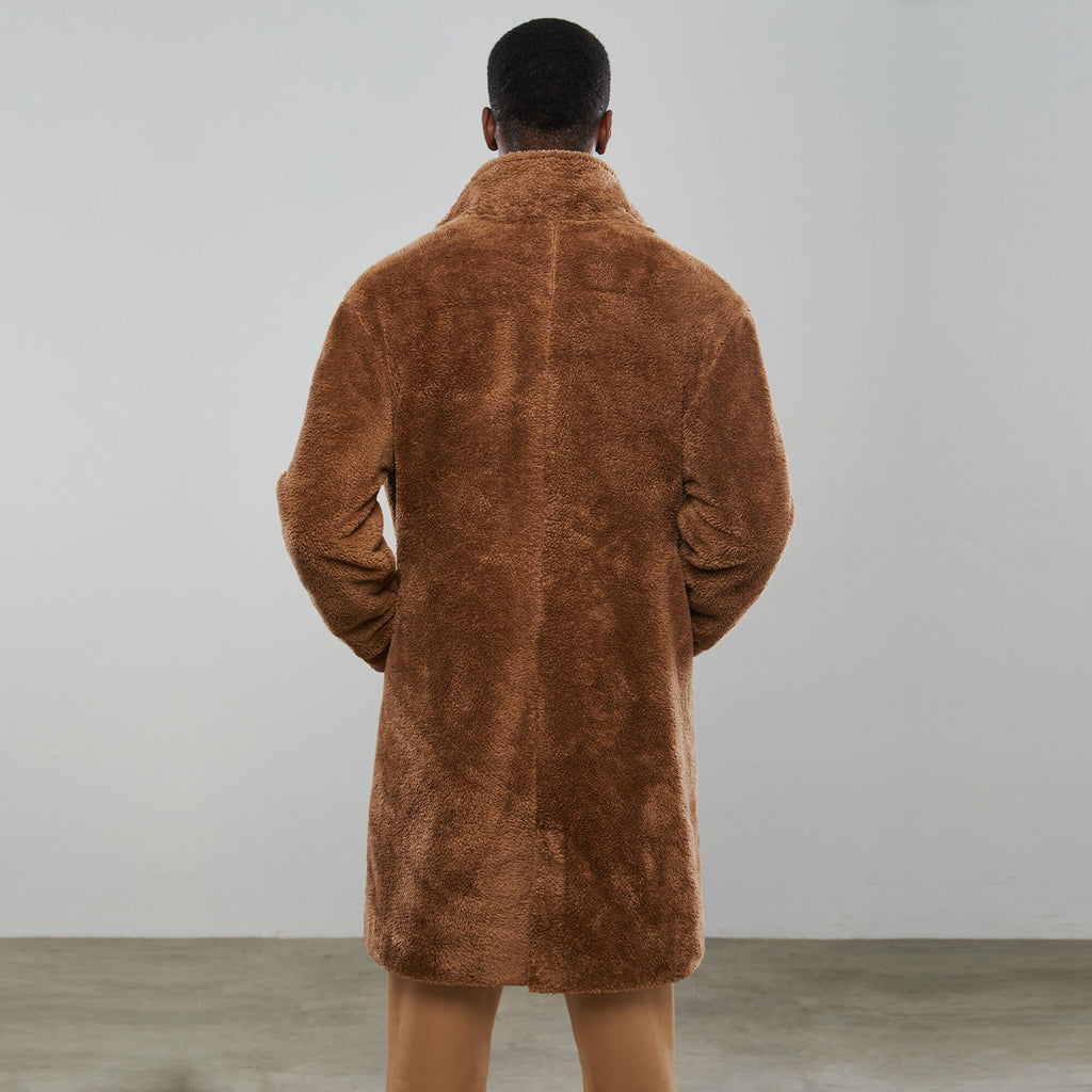 Camel teddy coat available in black beige yellow red for men sizes S-XXL