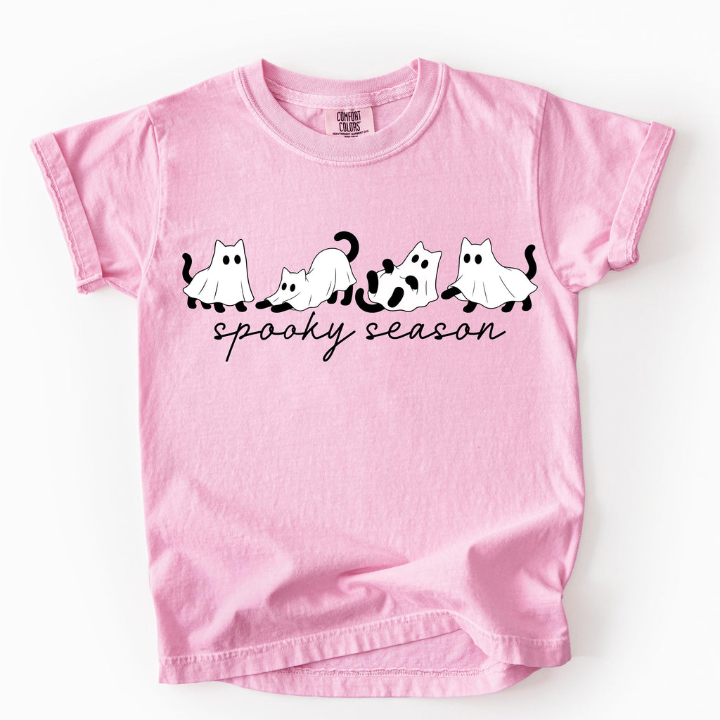 Pumpkin shirt with ghost design for fall and Halloween