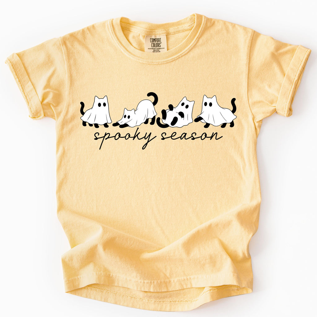 Funny Halloween tee with pumpkin and ghost graphic print