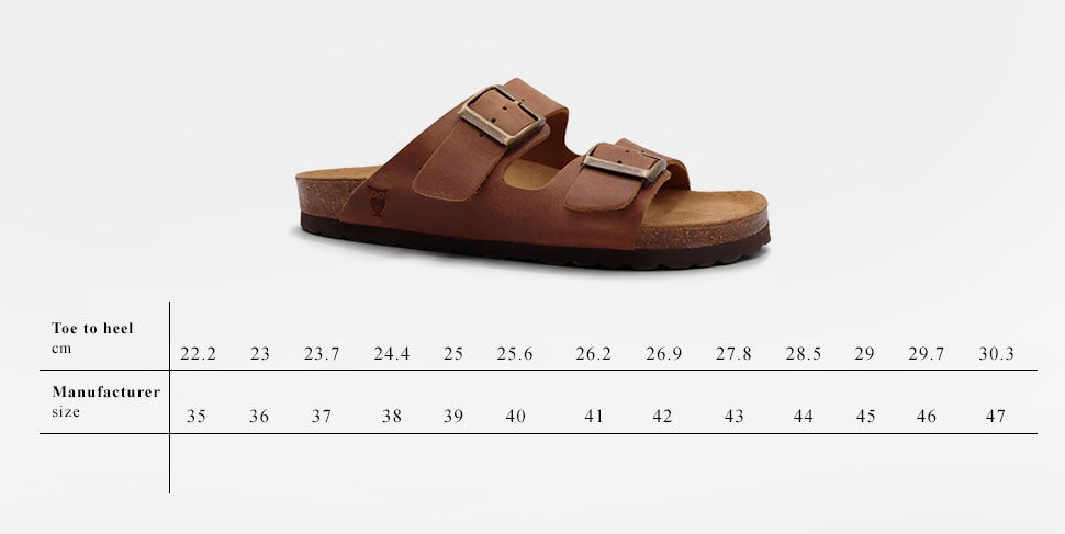 Men's platform sandals handmade in Spain with cork sole