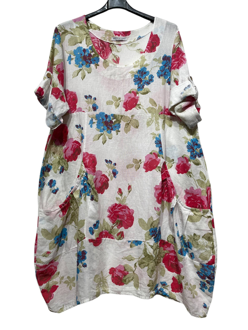 0423 Linen Floral Dress
