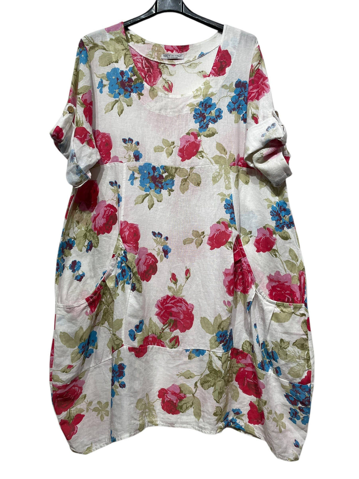 0423 Linen Floral Dress