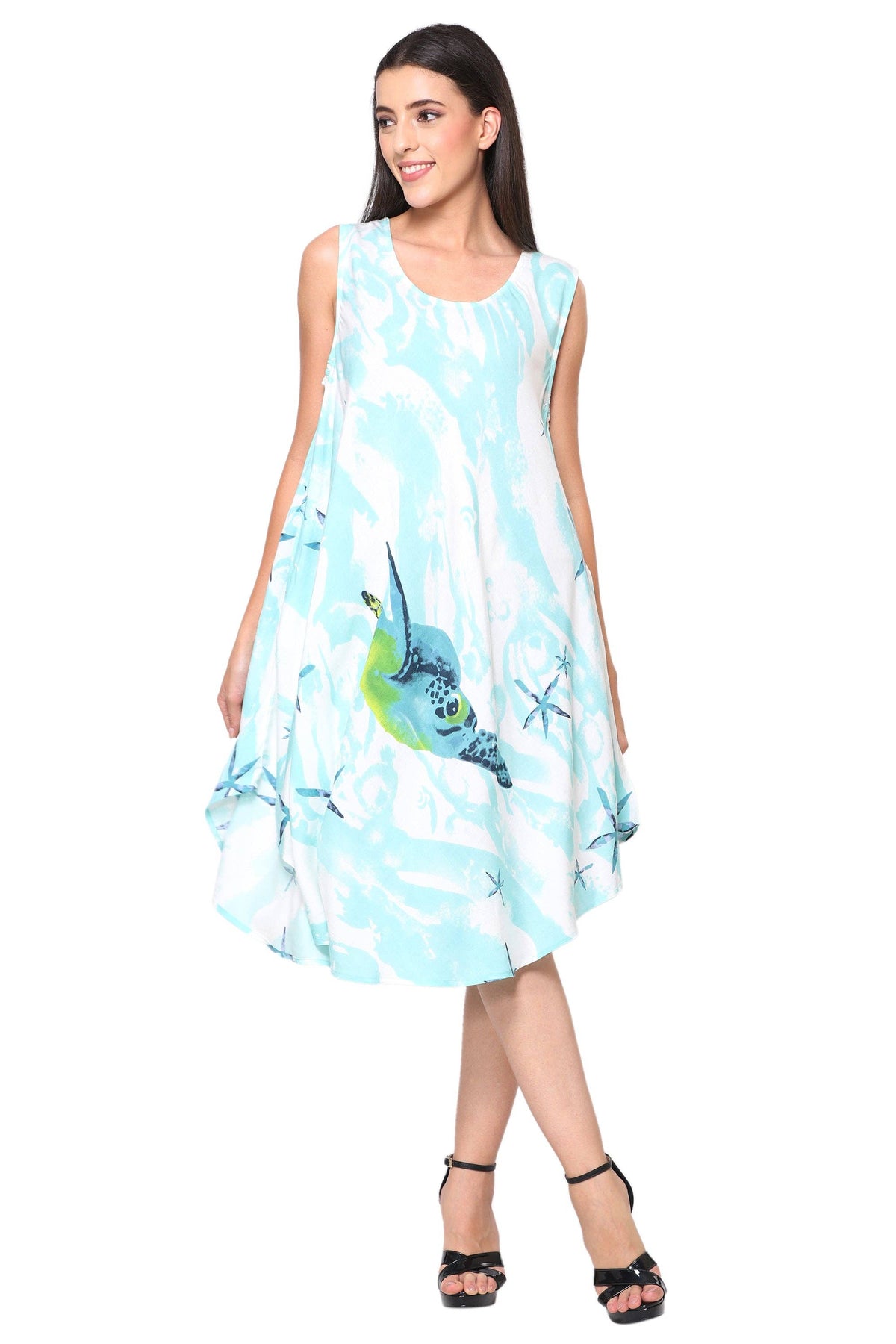 Turtle Print Resort Dress 422125l