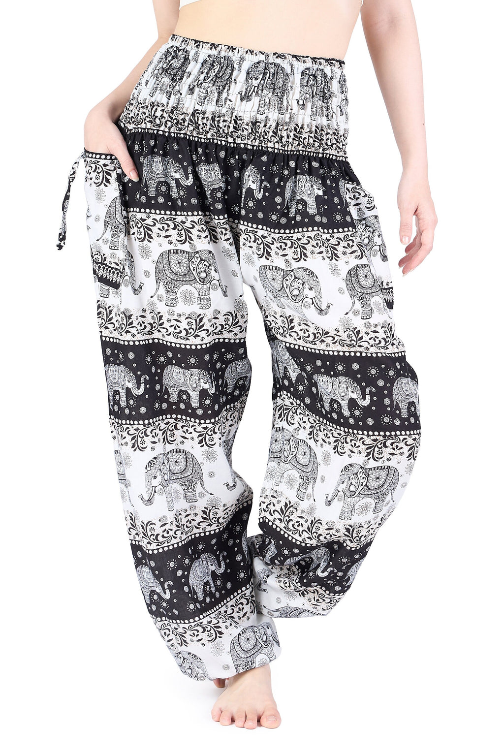 Handmade boho harem pants with two large pockets