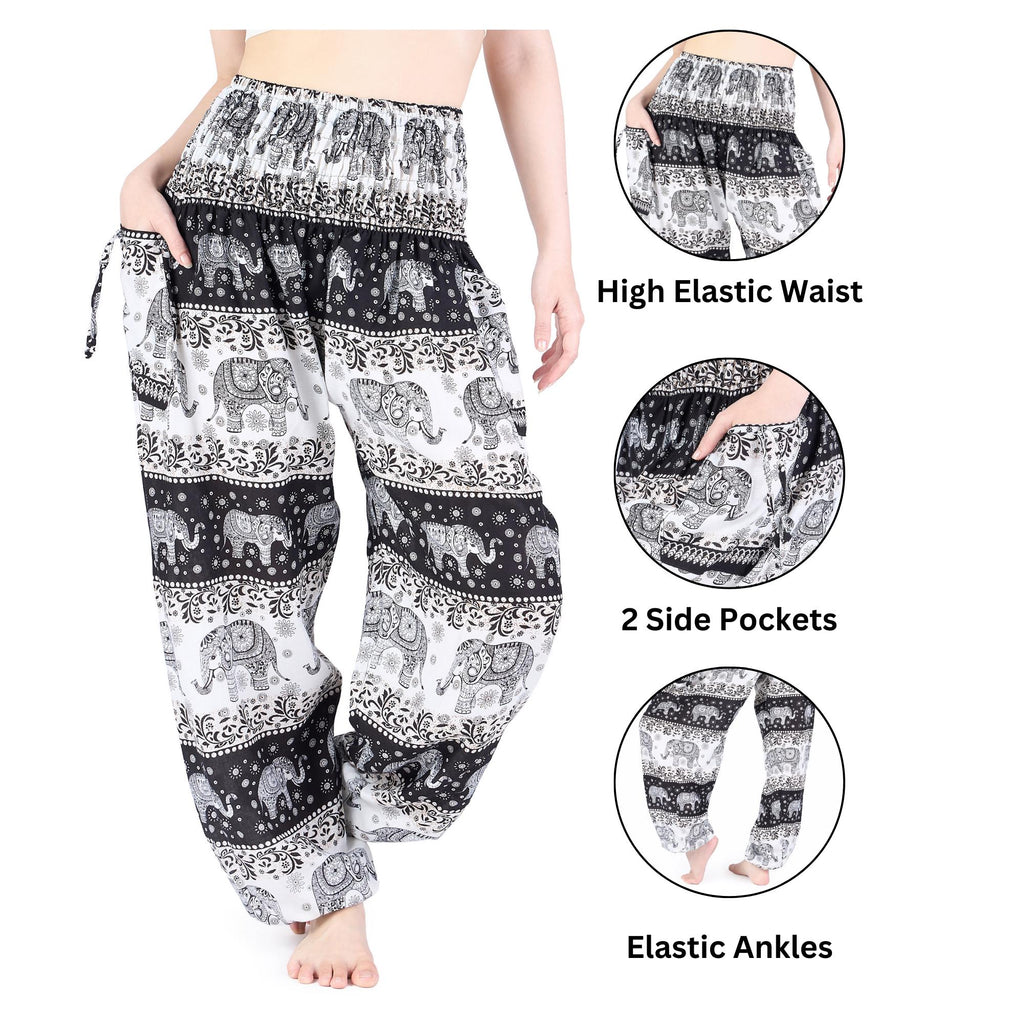 Comfy high waisted boho trousers with pockets for relaxation
