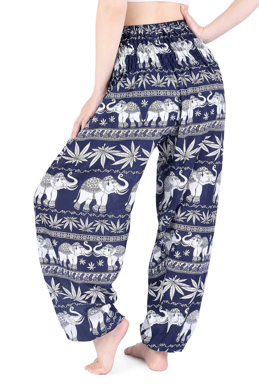 Lightweight rayon harem yoga pants for festivals and travel