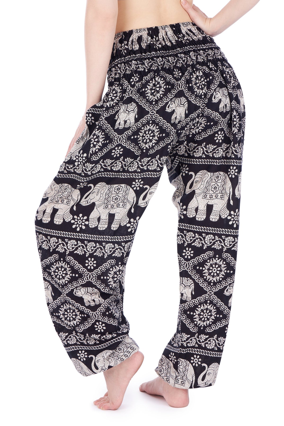 Comfortable rayon harem pants for yoga and relaxation