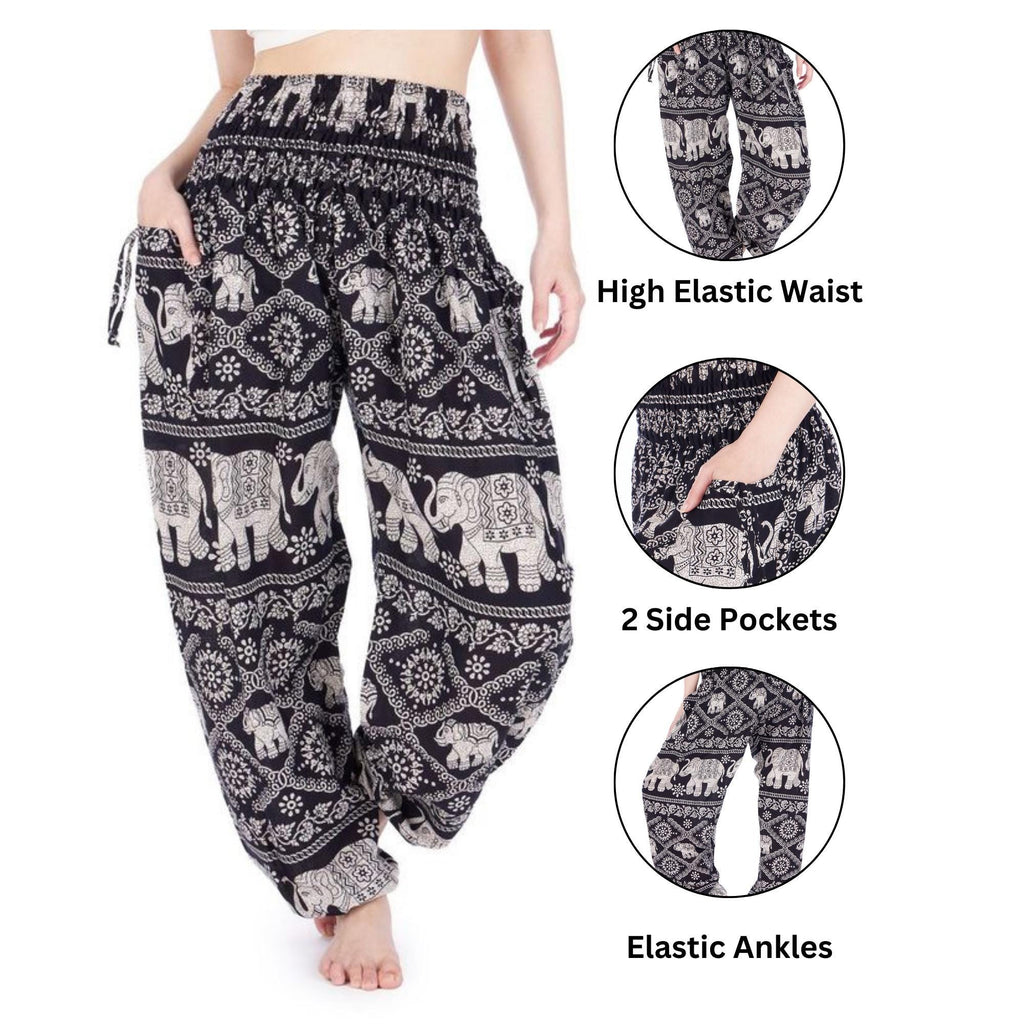 Handmade elephant harem pants for festivals and travel